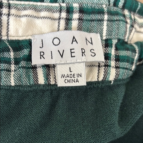 Joan Rivers Green Plaid Accent Sweater - Picture 2 of 4